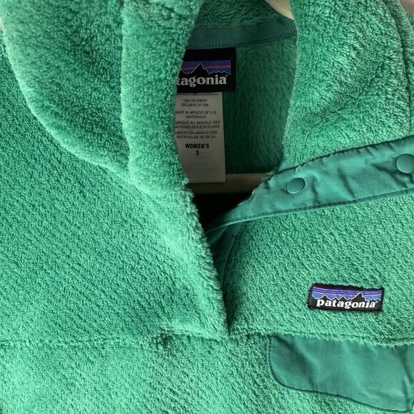 Patagonia Re-Tool Snap-T Polartec Pullover Womens S Emerald Green Fleece Sweater - Picture 3 of 13
